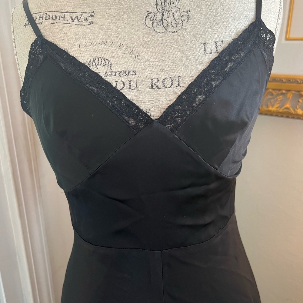 Alexander Wang black slip dress with handkerchief hem size 6